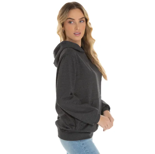 Kit 3 Moletons Canguru com Capuz Feminino Preto Mescla