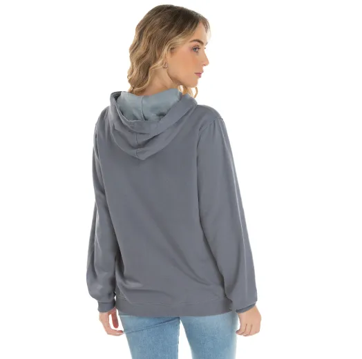 Kit 3 Moletons Canguru com Capuz Feminino Cinza Chumbo