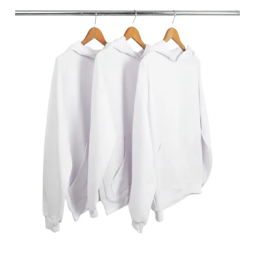 Kit 3 Moletons Canguru com Capuz Feminino Branco