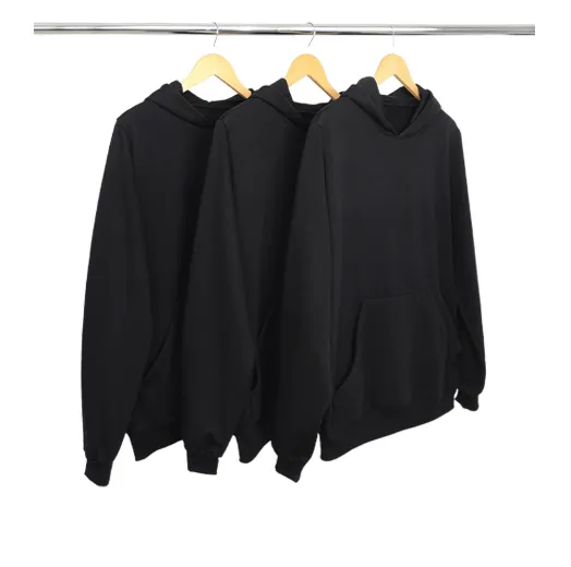 Kit 3 Moletons Canguru com Capuz Feminino Preto