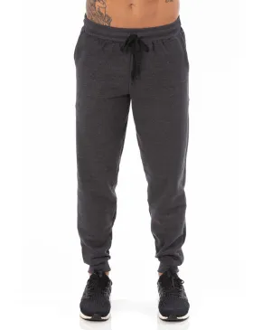 Calça Masculina de Moletom Preto Mescla