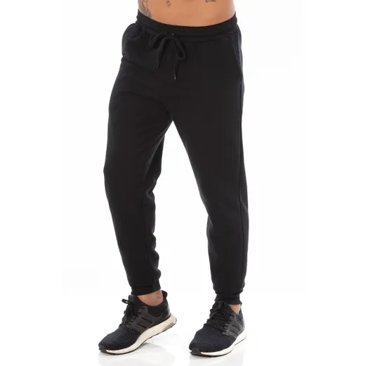 Kit 3 Calças Masculinas de Moletom Preto