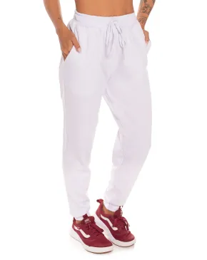 Kit 3 Calças Femininas de Moletom Branco