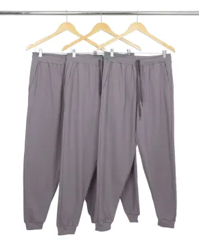Kit 3 Calças Femininas de Moletom Cinza Chumbo