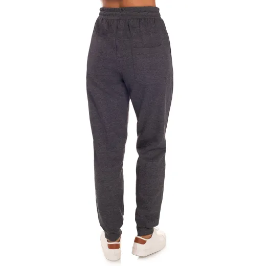 Calça Feminina de Moletom Preto Mescla