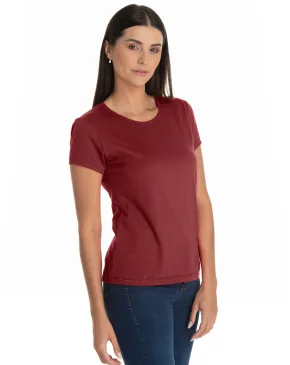 Kit 5 Baby Look PV / Malha Fria Bordô