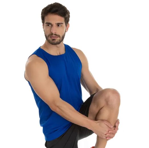 Regata Dry Fit Azul Royal Proteção Uv 30+