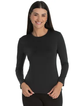 Kit 3 Camisetas Segunda Pele Manga Longa Feminina Preta UV 50+