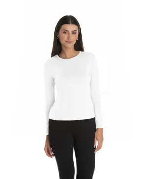 Kit 3 Camisetas Segunda Pele Manga Longa Feminina Branca UV 50+