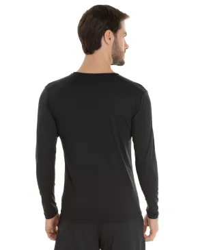 Kit 3 Camisetas Segunda Pele Manga Longa Masculina Preta UV 50+