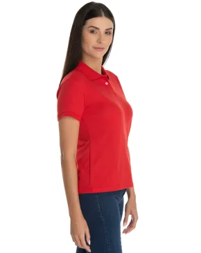 KIT 5 Camisas Polo Piquet Feminina Vermelha