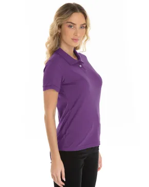 KIT 5 Camisas Polo Piquet Feminina Roxa