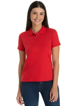 KIT 5 Camisas Polo Piquet Feminina Vermelha