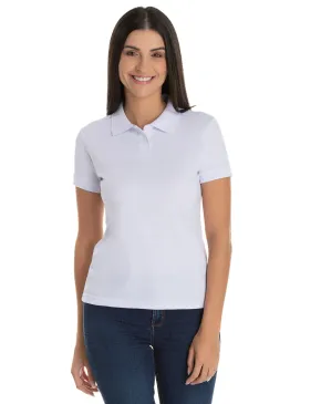Camisa Polo Piquet Feminina Branca