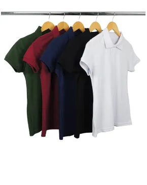 Kit 5 Camisas Polo Piquet Feminina 15