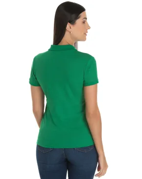 KIT 5 Camisas Polo Piquet Feminina Verde Bandeira
