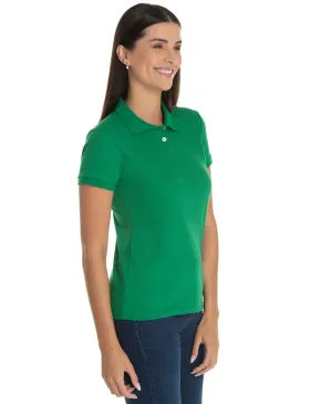 KIT 5 Camisas Polo Piquet Feminina Verde Bandeira
