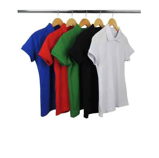 Kit 5 Camisas Polo Piquet Feminina 16