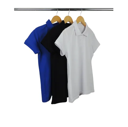 Kit 3 Camisas Polo Piquet Feminina 7