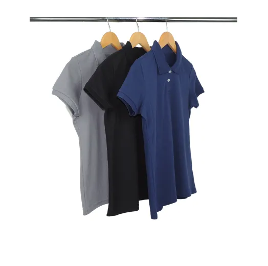 Kit 3 Camisas Polo Piquet Feminina 5