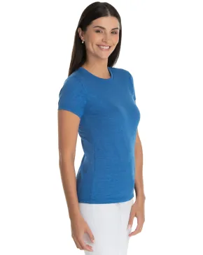 Kit 5 Camiseta Feminina Comfort Mescla Azul Royal