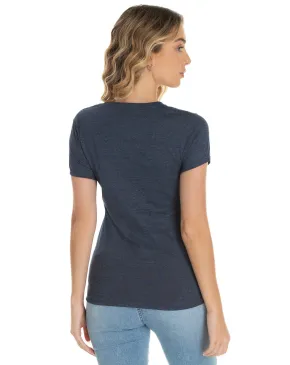 Camiseta Feminina Comfort Mescla Navy