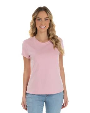 Camiseta Feminina Comfort Mescla Rosa Claro