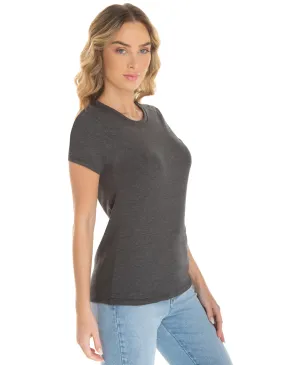 Kit 5 Camisetas Femininas Comfort Mescla Preta