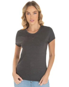 Kit 5 Camisetas Femininas Comfort Mescla Preta