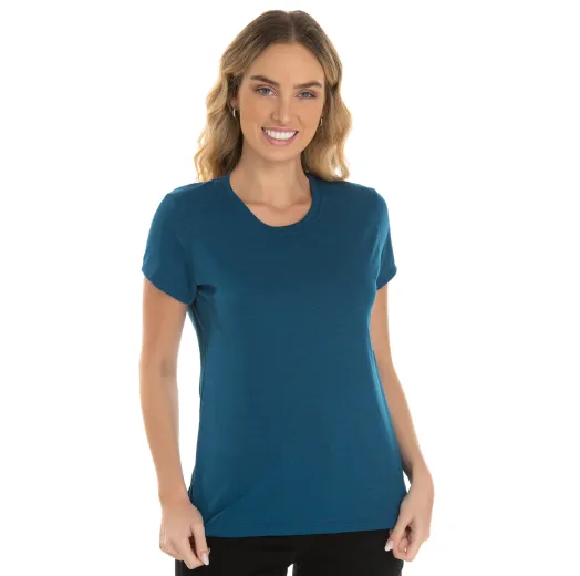 Kit 5 Camisetas Femininas Comfort Mescla Navy