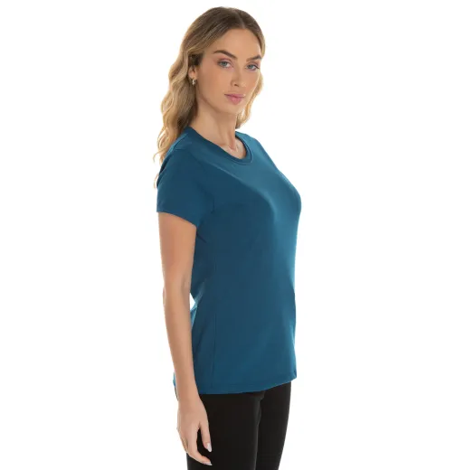 Kit 5 Camisetas Femininas Comfort Mescla Navy