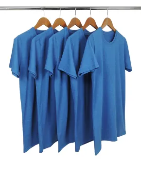 Kit 5 Camisetas Comfort Mescla Azul Royal
