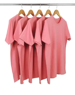 Kit 5 Camisetas Comfort Mescla Goiaba