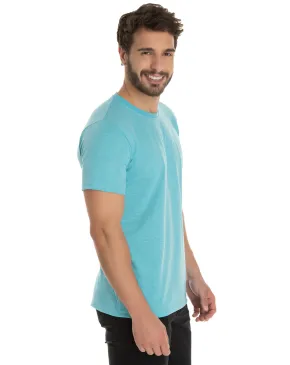 Kit 5 Camisetas Comfort Mescla Azul Turquesa