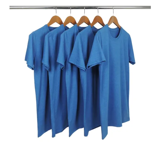 Kit 5 Camisetas Comfort Mescla Azul Royal