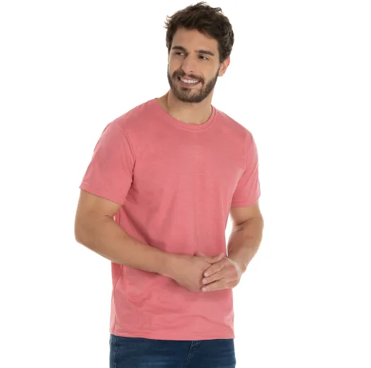 Kit 5 Camisetas Comfort Mescla Goiaba