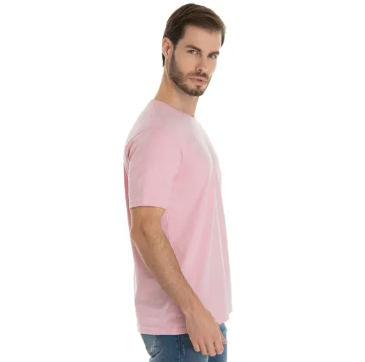 Camiseta Comfort Mescla Rosa Claro