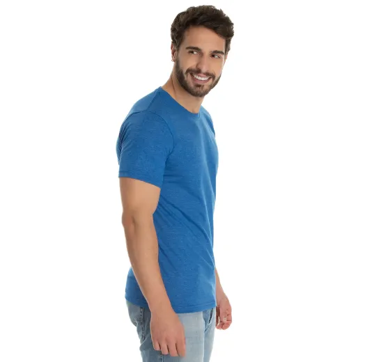 Kit 5 Camisetas Comfort Mescla Azul Royal