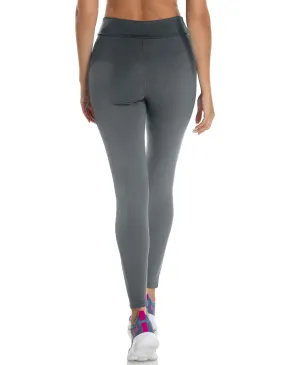 Calça Legging Fitness Feminina Cinza Chumbo