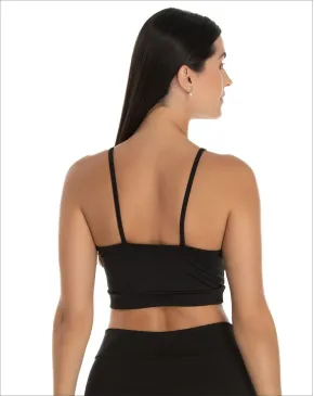 Top de Alcinha Fitness Feminino Preto