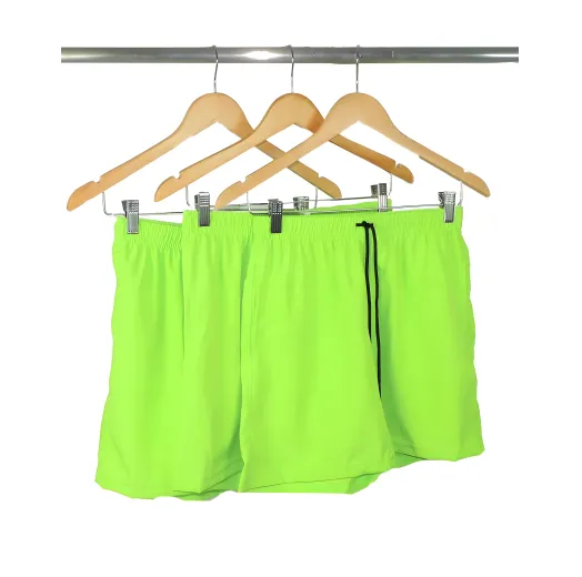 Kit 3 Shorts de Praia Masculino Verde Fluorescente 