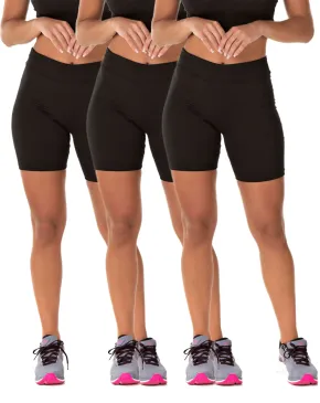Kit 3 Bermudas Fitness Feminina Preta