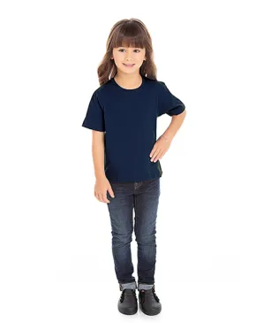 Kit 5 Camisetas Infantil de Algodão Penteado Azul Marinho