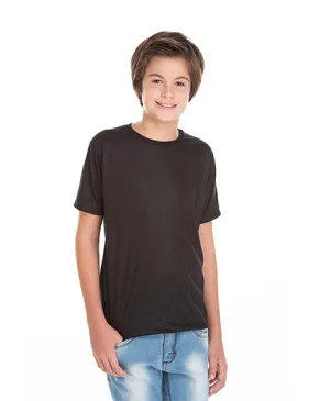 Camiseta Juvenil de Poliéster / Sublimática Preta