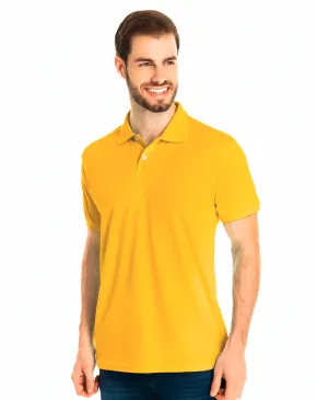 Camisa Polo Piquet Masculina Amarelo Ouro