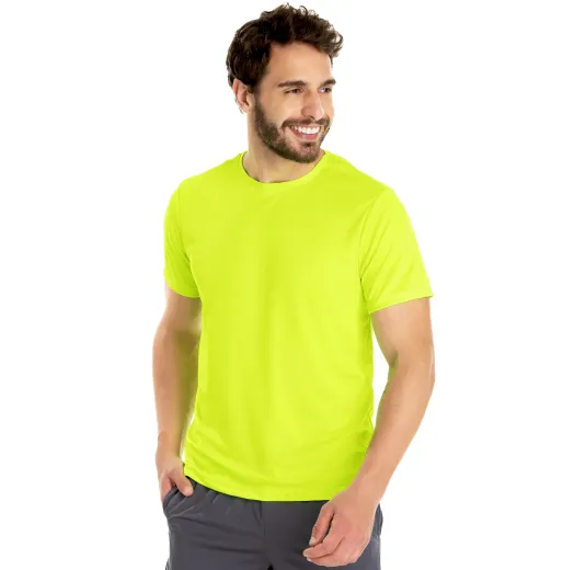 KIT 5 Camisetas Dry Fit Amarelo Fluorescente Proteção UV 30+