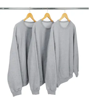 Kit 3 Blusões de Moletom Cinza Mescla